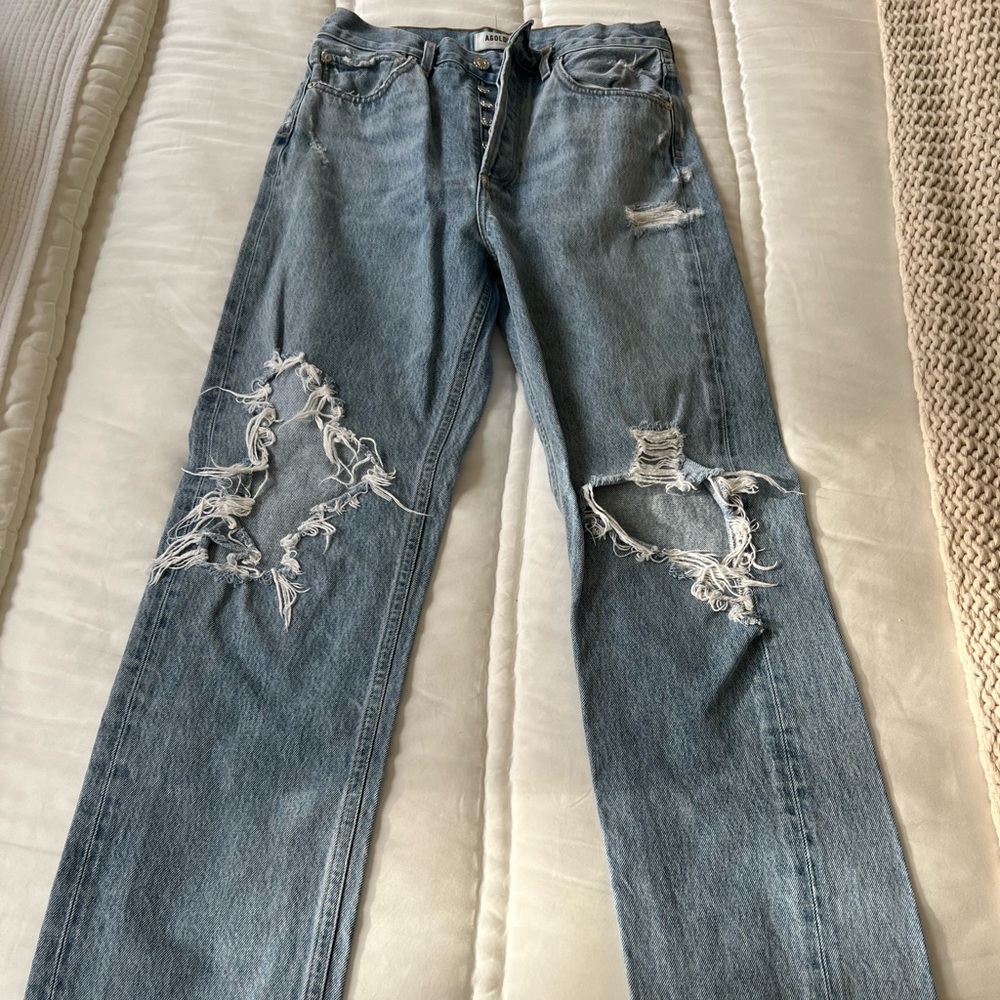 Agolde Baggy Ripped Jeans